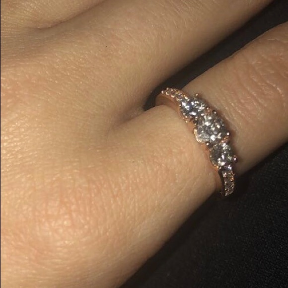 Rose Gold Diamond Engagement Ring - Picture 2 of 5